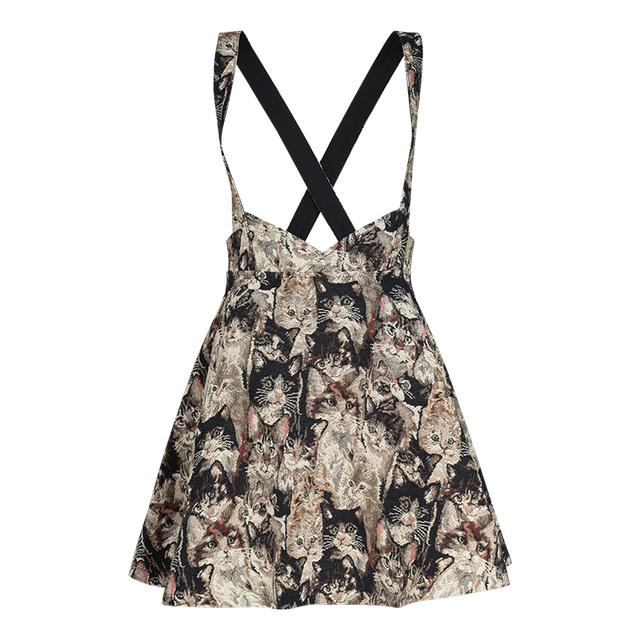 Retro strap skirt for women in spring and autumn sexy skirt waist slim and fluffy skirt short skirt pleated skirt waist tucked skirt
