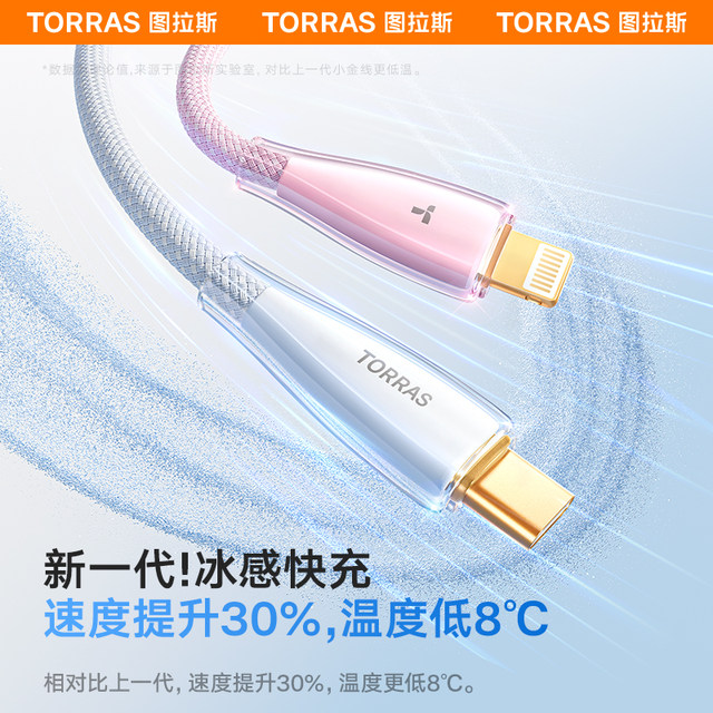 Tulas charging cable is suitable for Apple 17 mobile phone data cable fast charging iphone13 dual typec interface 14ProMax car genuine device 16ipad tablet tpyec to lightning