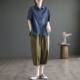 Tennis denim short-sleeved shirt for women in summer loose thin design niche shirt commuting versatile cardigan top