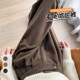 Large size woolen suit pants for women in autumn and winter plus velvet thickened harem pants straight slimming nine-point high waist drooping cigarette pants