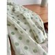 French white polka dot ramie shirt for women in spring and autumn new style literary age-reducing puff sleeves versatile shirt long-sleeved top