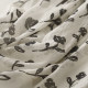 Retro printed cotton and linen skirt for women in summer thin elastic waist slimming mid-length drooping flowing a-line umbrella skirt
