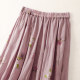 New Chinese style printed cotton and linen skirt for women in 2024 summer new loose and flowing drooping A-line umbrella skirt trendy