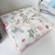 Class A maternal and infant -level children's single piece of cute little frog pure cotton double -layer gauze dormitory single naked sleeping quilt