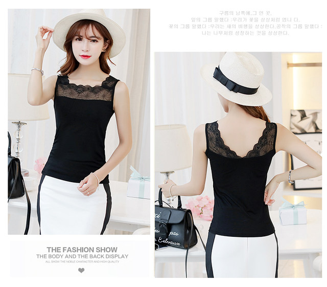 Vest under shirt, Internet celebrity hot style 2025 lace bottoming shirt, sexy V-neck, suspender for small suit, autumn