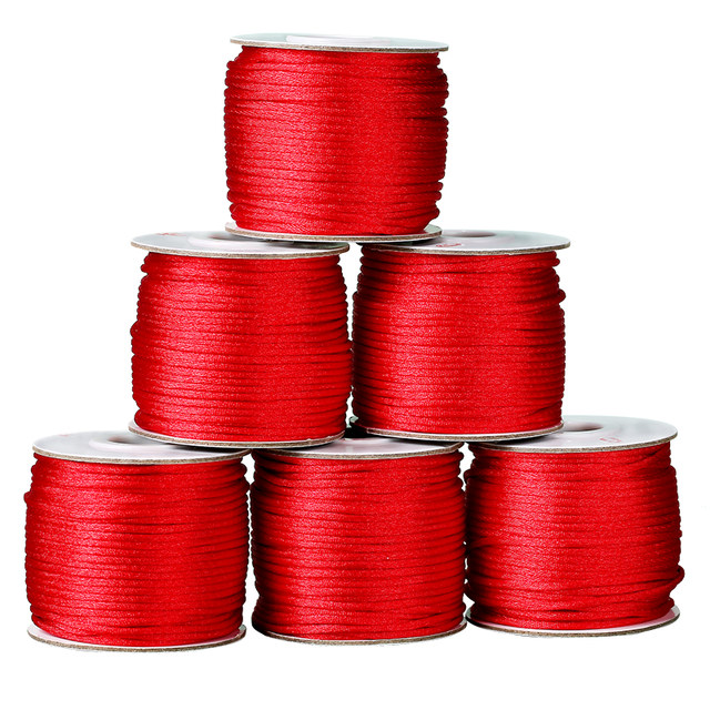 Year of the zodiac red rope bracelet women's 72 jade thread No. 71 red rope braided hand rope handcraft 5 6 7 thread diamond knot DIY