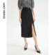 Langzi high waist straight tube slimming one -step skirt French high -level retro skirt female 2024 summer new skirt