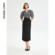 Langzi high waist straight tube slimming one -step skirt French high -level retro skirt female 2024 summer new skirt