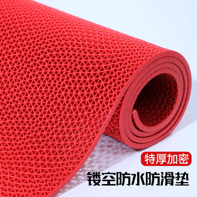 Non-slip floor mat kitchen toilet non-slip mat bathroom outdoor commercial plastic pvc hollow waterproof mat carpet door mat