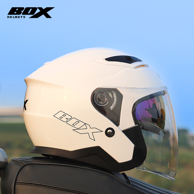 BOX electric car helmet new national standard 3/4 helmet four seasons general motorcycle half helmet winter battery car safety helmet