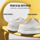 Belle shell toe thick-soled shoes for spring new women's shoes canvas shoes black and white casual white shoes B2550AM5