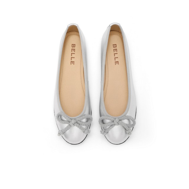 Belle women's shoes ballet style Mary Zhen shoes new commute bow flat bottom lightweight single shoes B1978CQ4
