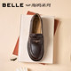 
Dong Jie's same Belle Seagull LeFou slip-on sheepskin shoes 2025 new black small leather shoes D9X1DCA5