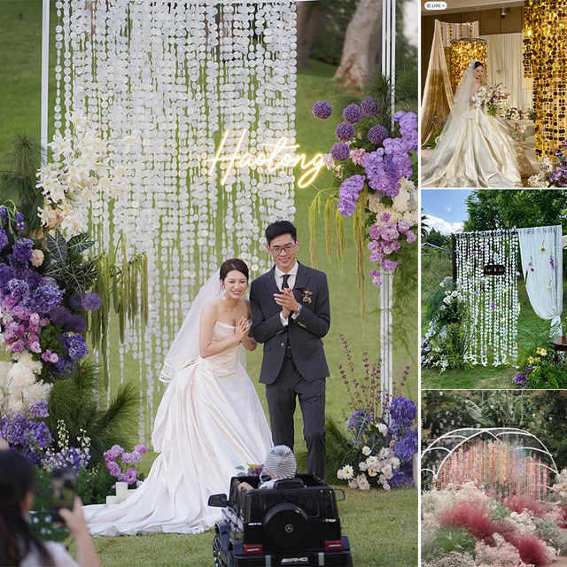 Silver sequin background cloth pendant Internet celebrity shop check-in decorative wall party birthday photo props holiday layout