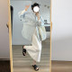 Homemade Japanese workwear straight skirt for female students with high waist temperament retro mid-length white hip skirt summer