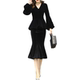 2025 spring, summer and autumn gold velvet skirt fishtail hip long skirt celebrity large size versatile one-step big swaying women's skirt