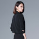Black bow shirt for women long sleeves fashionable temperament base spring and autumn French chic professional women's chiffon shirt