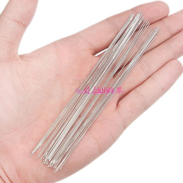 Beaded needle DIY hand-made beaded lead needle knitting shuttle rice bead needle cross stitch hand sewing fine needle