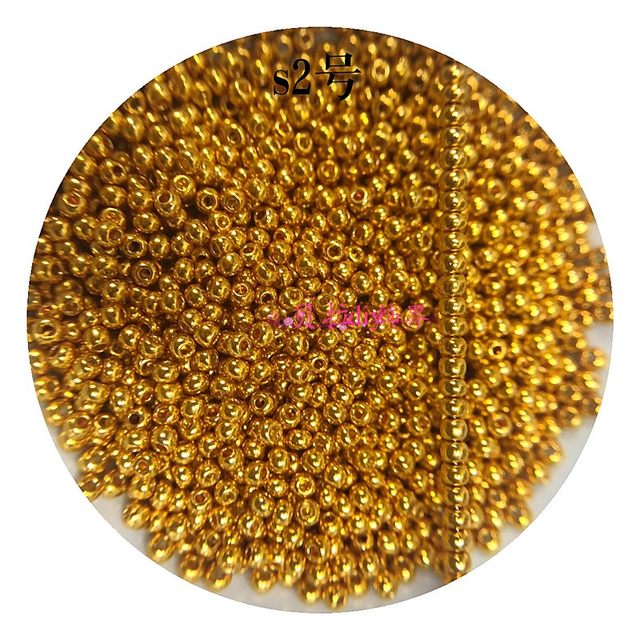 Super high-quality gold, silver and metal electroplated rice beads DIY hand-made beaded material bracelet earring necklace accessories