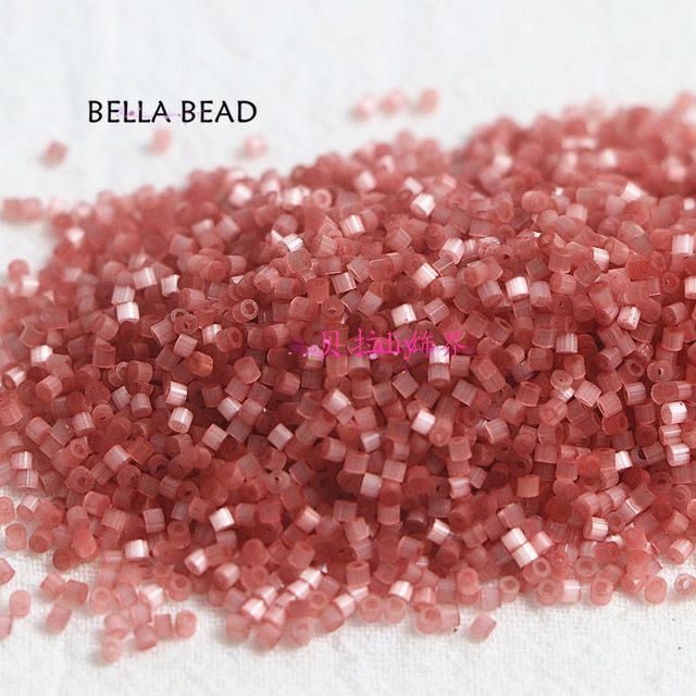 1.6mm Cat's Eye Brushed Antique Beads Glass Shiny White Rice Beads Handmade DIY Bracelet Necklace French Embroidery Material