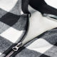 All cotton yellow plaid casual short jacket for women spring and autumn pure cotton large size women's loose baseball uniform sports zipper cardigan