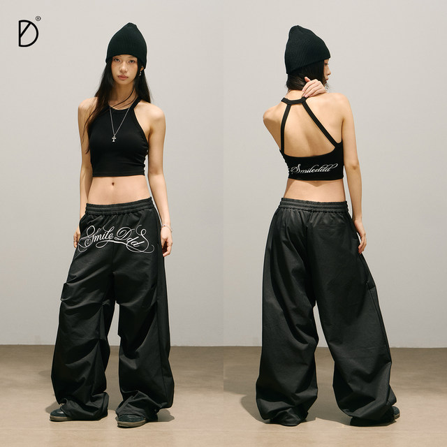 
SMILE DDD hollow halter neck vest chest pad beautiful back elastic breathable sports hot girl jazz dance suspender vest