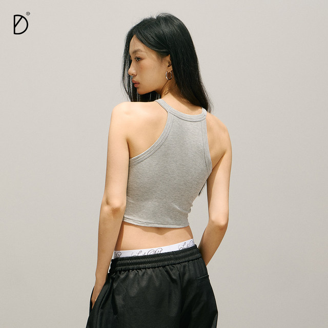 SMILE DDD halter neck vest chest pad honeycomb integrated short hot girl yoga fitness commuting sports sling