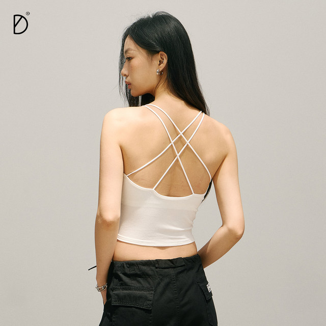 
SMILE DDD Cross Beautiful Back Sports Vest Breathable Honeycomb Chest Pad Buckle Inner Fitness Hot Girl Jazz Strap