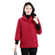 Mom's mid-sleeve autumn and winter velvet warm small cotton-padded jacket for middle-aged and elderly women short warm lapel three-quarter sleeve cotton jacket