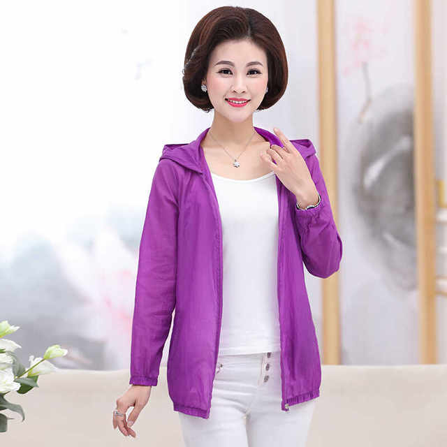 Mom's summer sun protection clothing 2024 new style middle-aged women's thin coat middle-aged and elderly women's sun protection clothing
