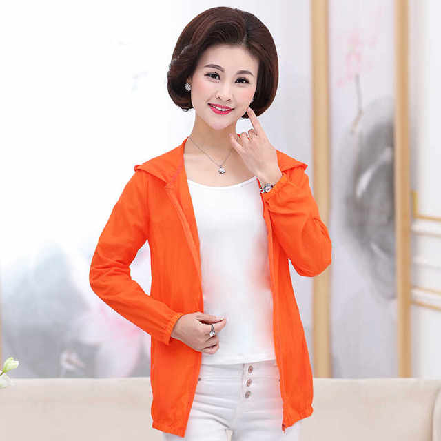 Mom's summer sun protection clothing 2024 new style middle-aged women's thin coat middle-aged and elderly women's sun protection clothing