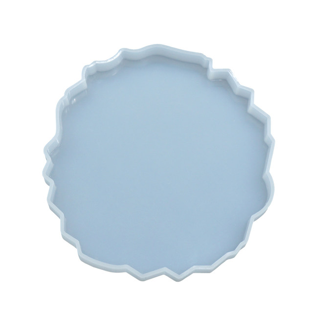 Special-shaped irregular silicone mold mirror crystal glue dried flower specimen coaster wavy edge table base accessories