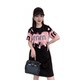 European dress for women 2025 summer new style goddess large size slim and fashionable casual printed short-sleeved T-skirt