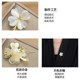 Four-leaf clover brooch, high-end women's high-end exquisite fashion anti-exposure corsage pin buckle pin fixed buckle clothing accessories