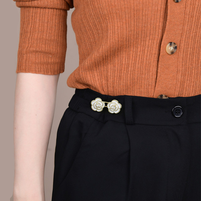 Camellia waist-retracting artifact waist tightening artifact waist-retracting artifact waist-resizing pants elastic adjustment button jeans snap buckle
