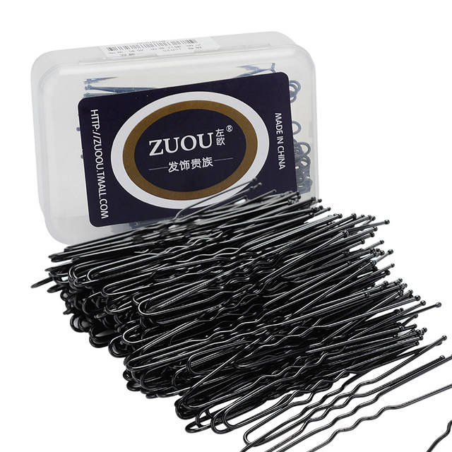 Black U -shaped clipplasia hairball head fixing hair clip, hair bun U -shaped clip U -shaped hair clip card, hair card woman