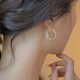 Plain ring dripping glaze autumn and winter earrings for women, light luxury design, high-end ear buckle and earrings, 2024 new hot style temperament earrings