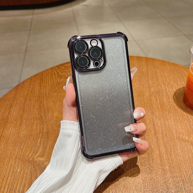 
Suitable for Huawei Nova14 eye protection glitter electroplated shell Honor 400 airbag enjoy 80 comes with lens film soft Mate70pro protective case