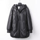 Sheepskin leather jacket large size genuine leather down jacket for women winter clothes mother wear fox fur hooded middle-aged and elderly top coat
