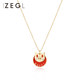 ZENGLIU2019 Year of the Year of the Nation Pig Necklace for Women's Clarbone Chain Pendant niche design Internet celebrity pig jewelry