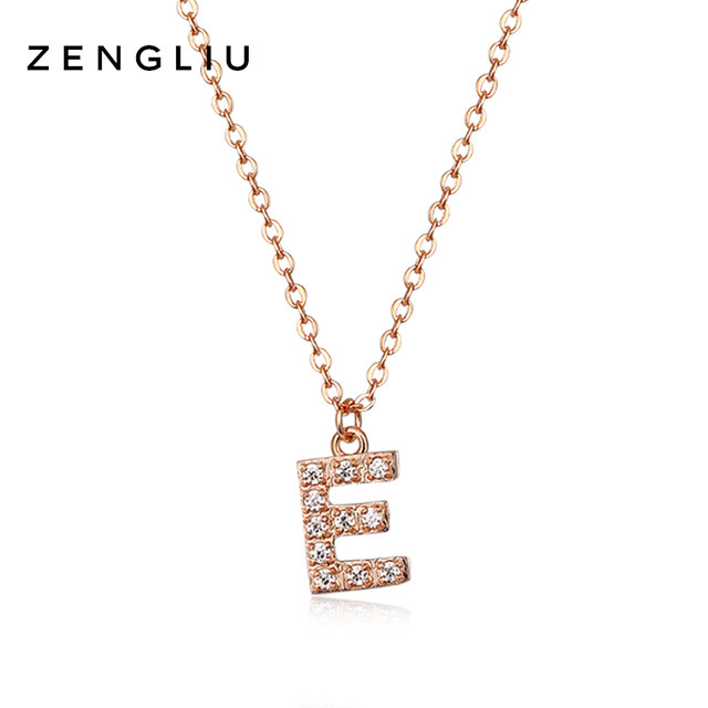 ZENGLIU26 letter necklace for women ins cold style niche design sense pendant simple versatile collarbone chain jewelry