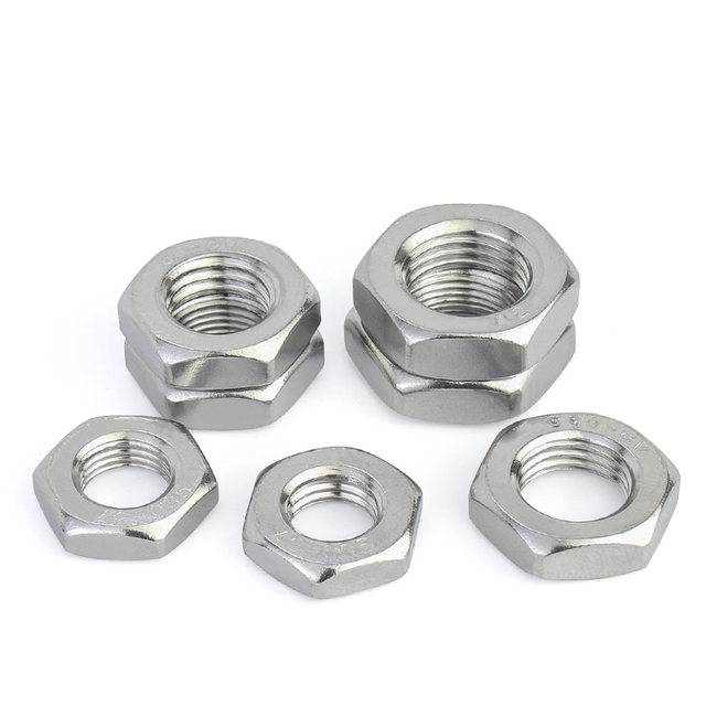 Jinchao 304 stainless steel hexagonal thin nut 316 thin nut flat thin nut M3M4M5M6M8M10M12M20