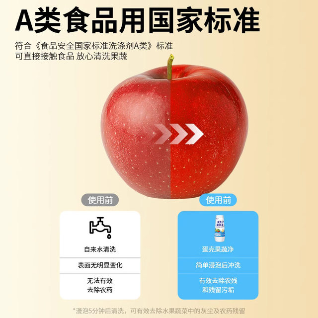 Eggshell fruit and vegetable net zero fruit cleaning powder for washing vegetables and fruits, pregnant women, mother and baby washing salt, pesticide residue cleaning agent