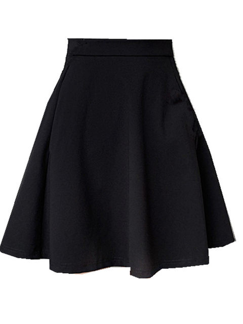 Boxer skirt female black suit umbrella skirt pocket vertical A -line skirt large size fluffy pleated skirt anti -light skirt
