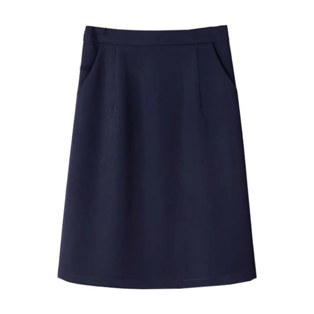 Black skirt women's professional skirt A-line skirt with pocket suit hip skirt mid skirt fat mm work anti-exposure skirt