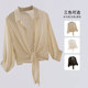 
Sichuanshe 2025 summer new women's outerwear casual thin cardigan overlay air conditioning shirt solid color short jacket