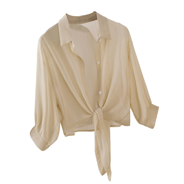 
Sichuanshe 2025 summer new women's outerwear casual thin cardigan overlay air conditioning shirt solid color short jacket