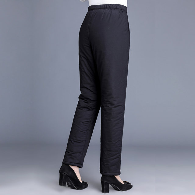 Middle-aged and elderly women's winter thickened thermal pants for the elderly, high-waisted loose cotton pants for mothers, grandma's pants for outer wear