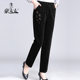 Cotton corduroy middle-aged and elderly women's pants 2025 autumn mother velvet pants large size elderly grandma pants wear outside