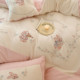 Category A maternal and infant grade milk velvet four-piece set girly heart thickened baby velvet bed sheet quilt cover three-piece set children winter 4